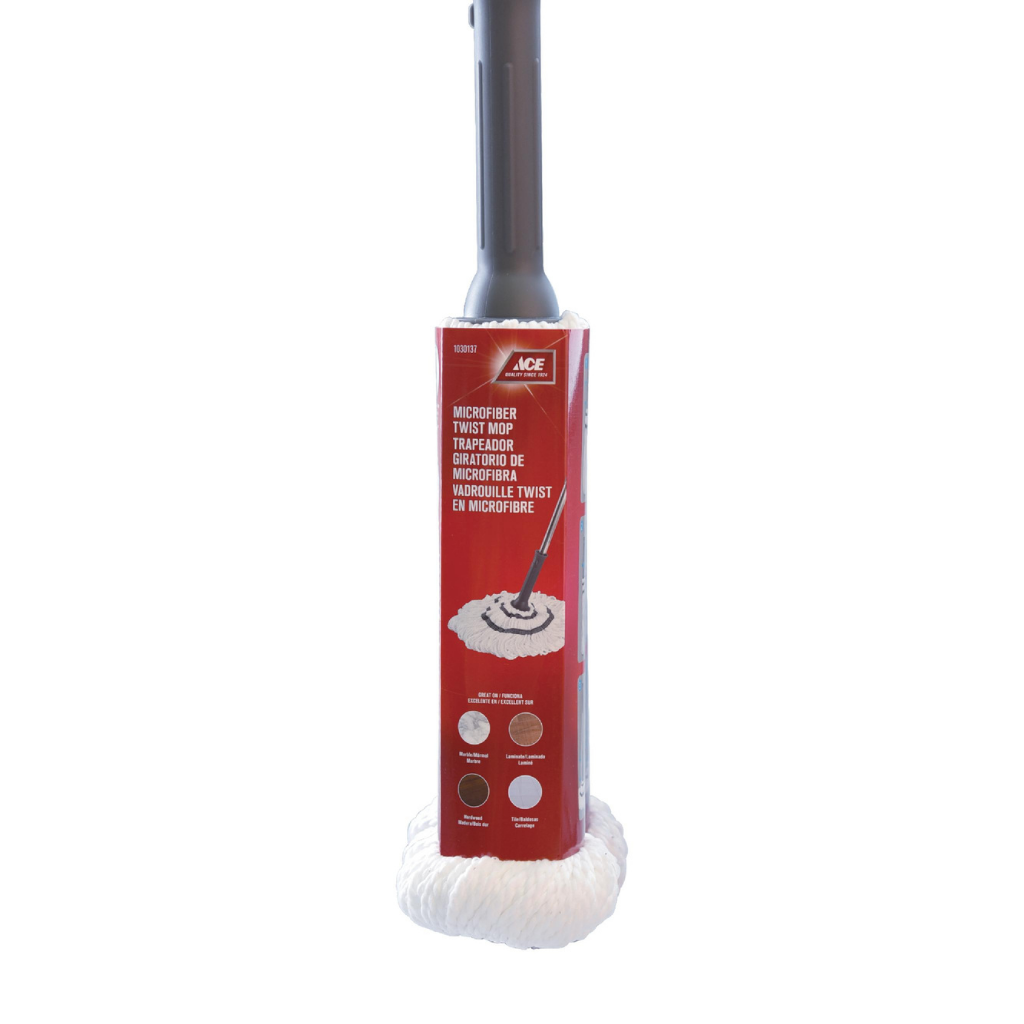 CÂY LAU NHÀ ĐẦU TRÒN BẰNG SỢI TỔNG HỢP 128CM ACE