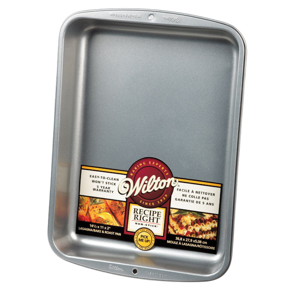 CHẢO LASAGNA/ROAST PAN BẰNG THÉP MÀU BẠC 28X36CM