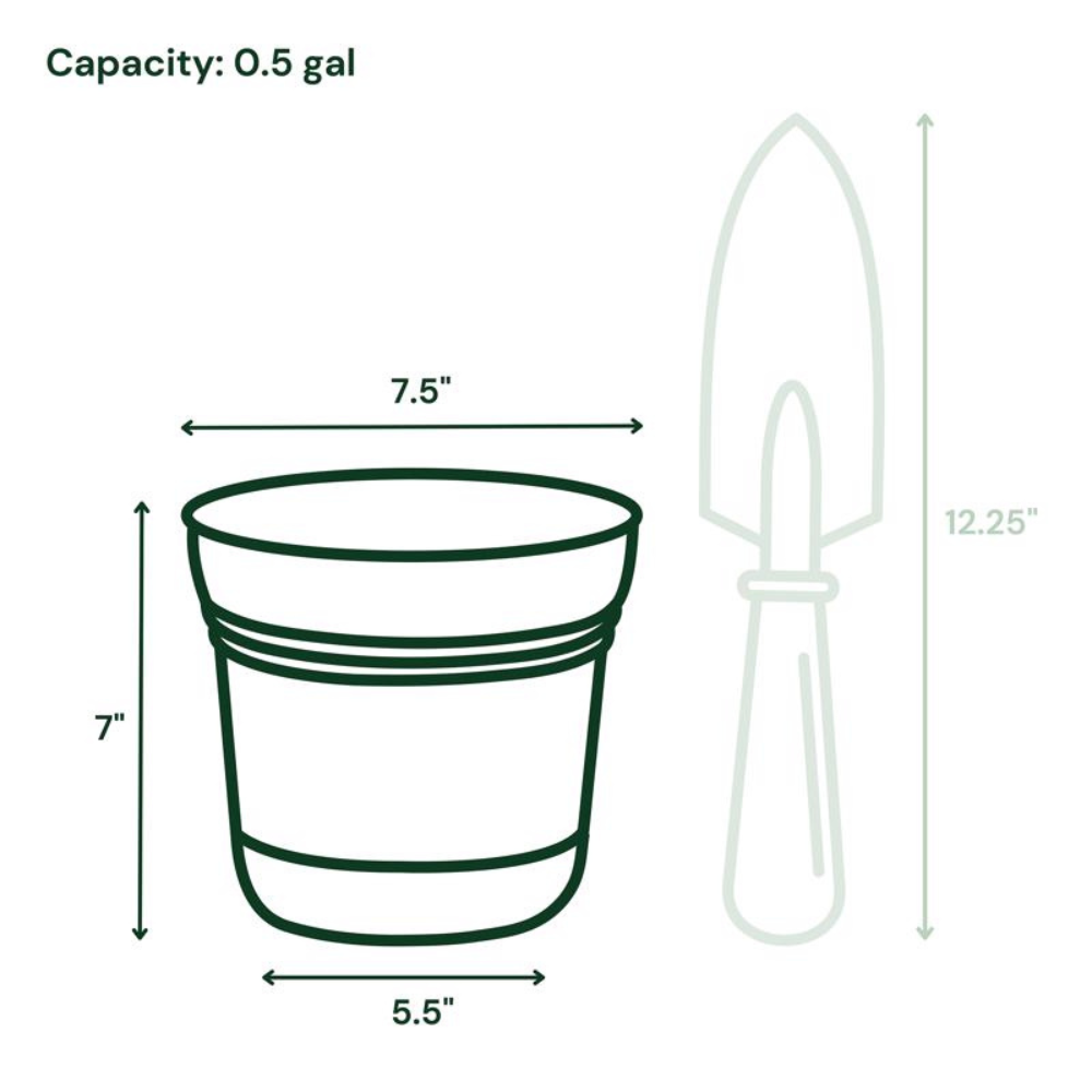 CHẬU CÂY NHỰA BLOEM 18CM MÀU VÀNG