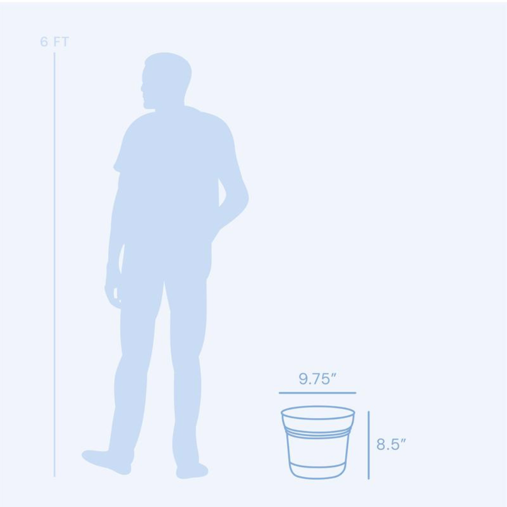 BLOEM CHẬU CÂY NHỰA POLYRESIN 25.4CM XANH DƯƠNG