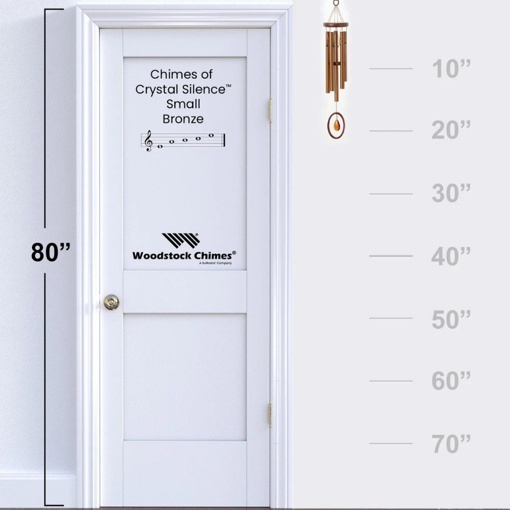 CHUÔNG GIÓ WOODSTOCK CRYSTAL SILENCE NHỎ 53CM ĐỒNG