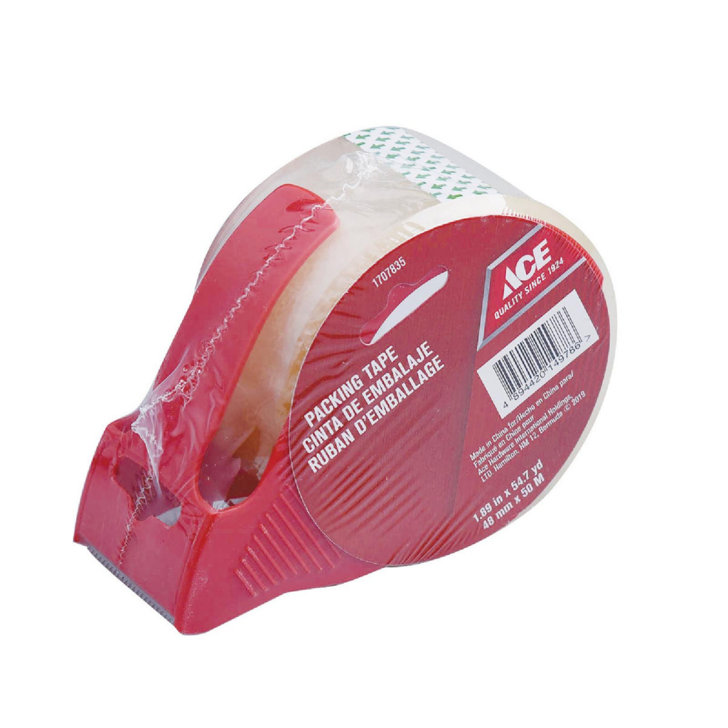 ACE CUỘN BĂNG KEO TRONG KÈM DỤNG CỤ CẮT 48MMX50M
