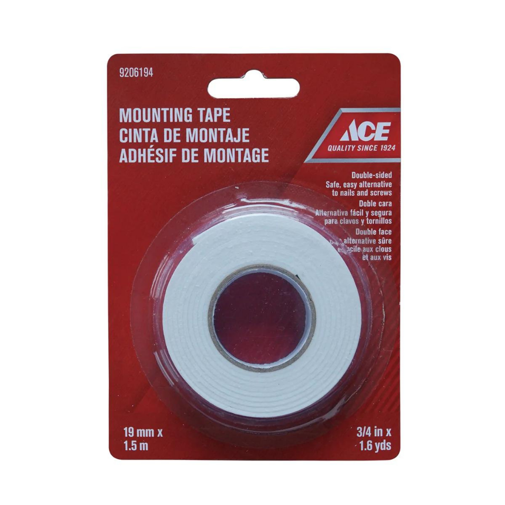 ACE CUỘN BĂNG DÁN TƯỜNG 2 MẶT FIBERGLASS 19MMX1.5M