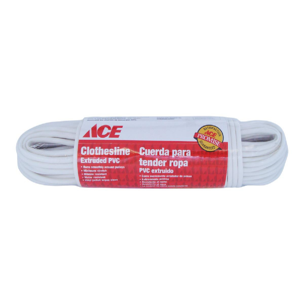 CUỘN DÂY PHƠI ĐỒ ACE 5MM X 30M NHỰA TRẮNG