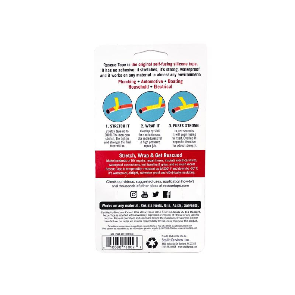 RECUSE TAPE CUỘN KEO SILICON DÁN ỐNG 3.66MX2.54CM