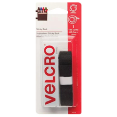 ĐAI DÁN 2 MẶT HIỆU VELCRO MÀU ĐEN 45.7 X 1.9CM