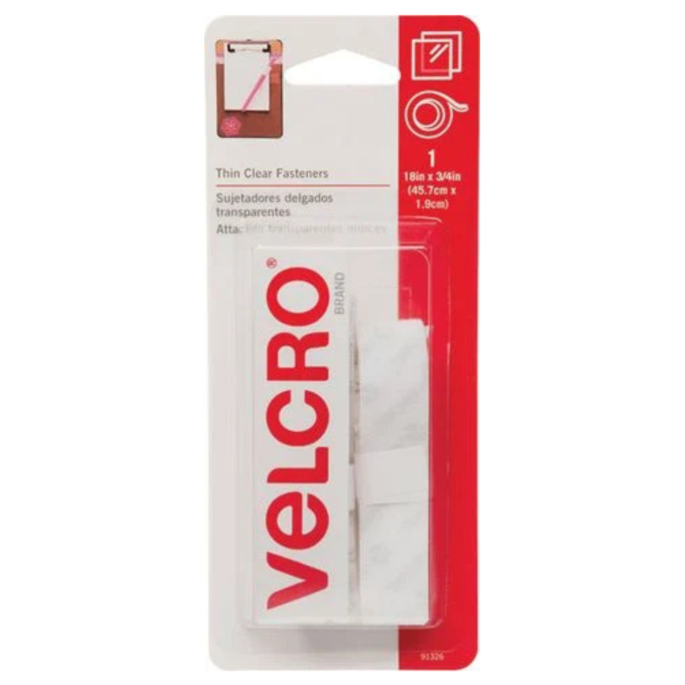 ĐAI DÁN 2 MẶT HIỆU VELCRO TRONG SUỐT 45.7 X 1.9CM