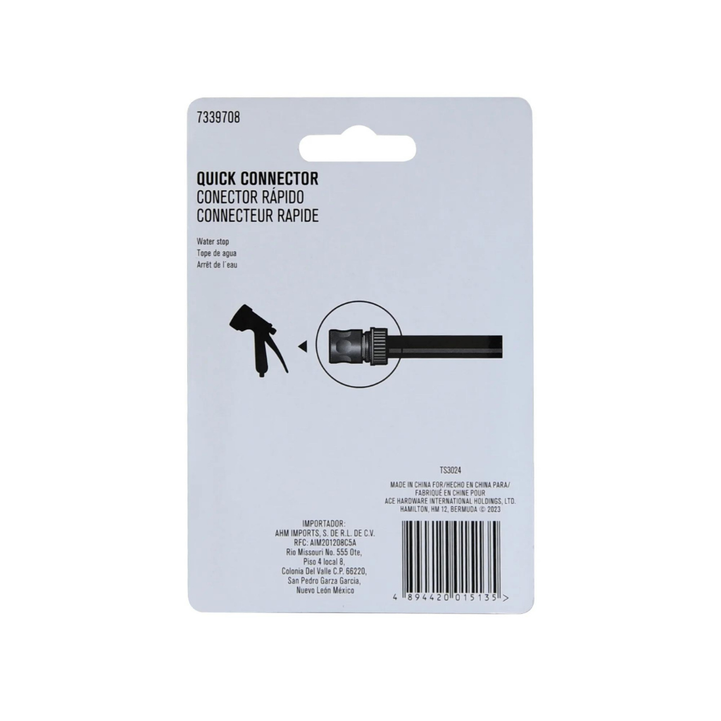 ACE ĐẦU KHOÁ NƯỚC BẰNG NHỰA 1.9 CM MÀU ĐỎ/ĐEN