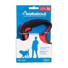 DÂY DẮT CHÓ RÚT GỌN BẰNG NHỰA PETMATE ĐỎ SIZE M