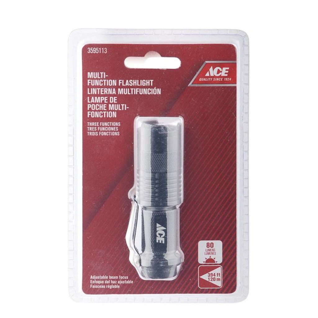 ĐÈN PIN ĐA NĂNG BẰNG NHÔM HIỆU ACE 80 LUMEN 3W