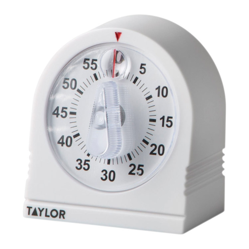 ĐỒNG HỒ HẸN GIỜ TAYLOR NHỰA TRẮNG 60 MIN