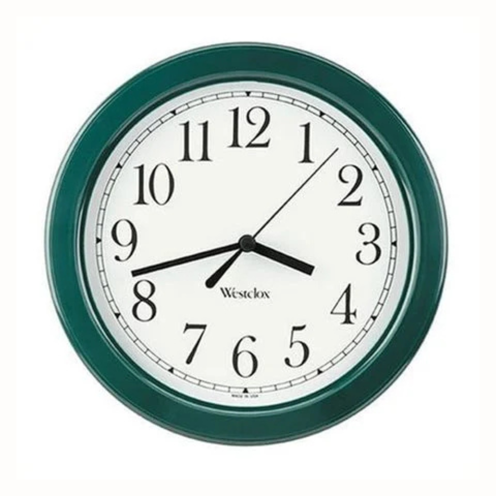ĐỒNG HỒ TRÒN TREO TƯỜNG WESTCLOX XANH LÁ 21.6CM