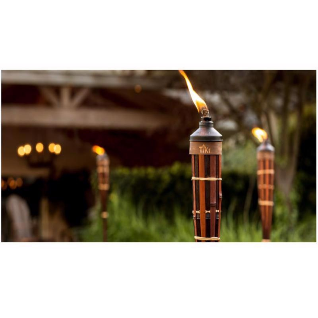 ĐUỐC DÃ NGOẠI KIỂU HOÀNG GIA TIKI MÀU NÂU BẰNG TRE