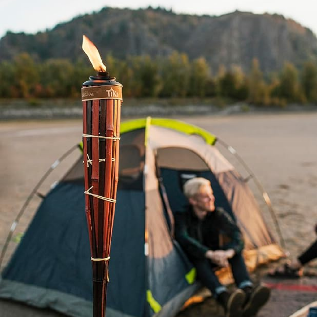 ĐUỐC DÃ NGOẠI KIỂU HOÀNG GIA TIKI MÀU NÂU BẰNG TRE