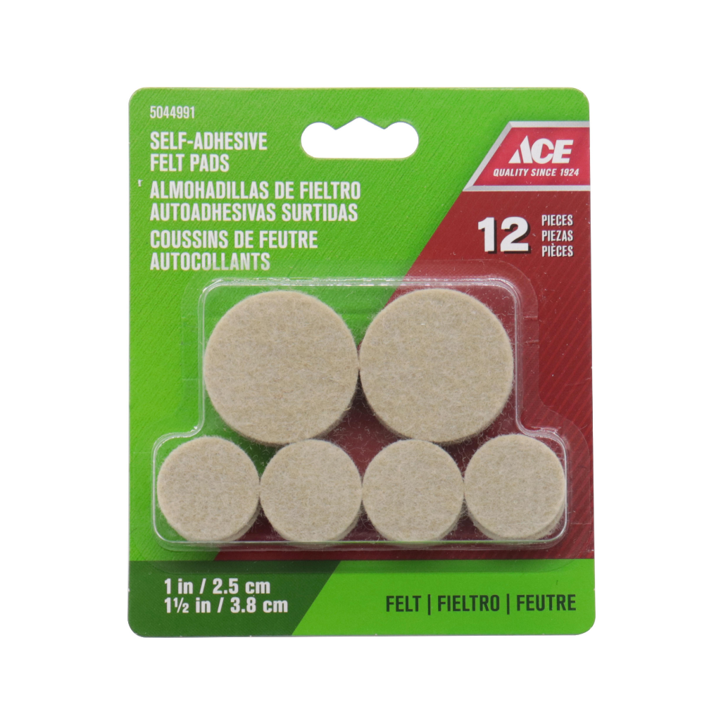 ACE GÓI 12 MIẾNG ĐỆM TRÒN LÓT CHÂN NỘI THẤT VẢI NỈ