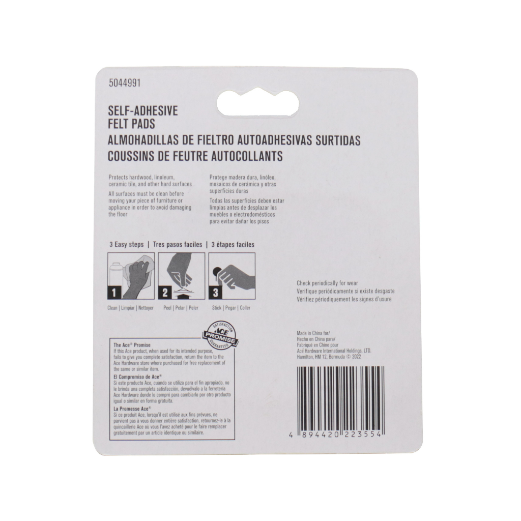 ACE GÓI 12 MIẾNG ĐỆM TRÒN LÓT CHÂN NỘI THẤT VẢI NỈ