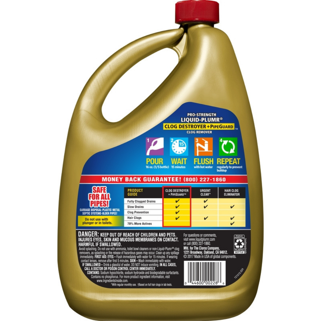 LIQUID-PLUMR GEL THÔNG CỐNG 2.36L