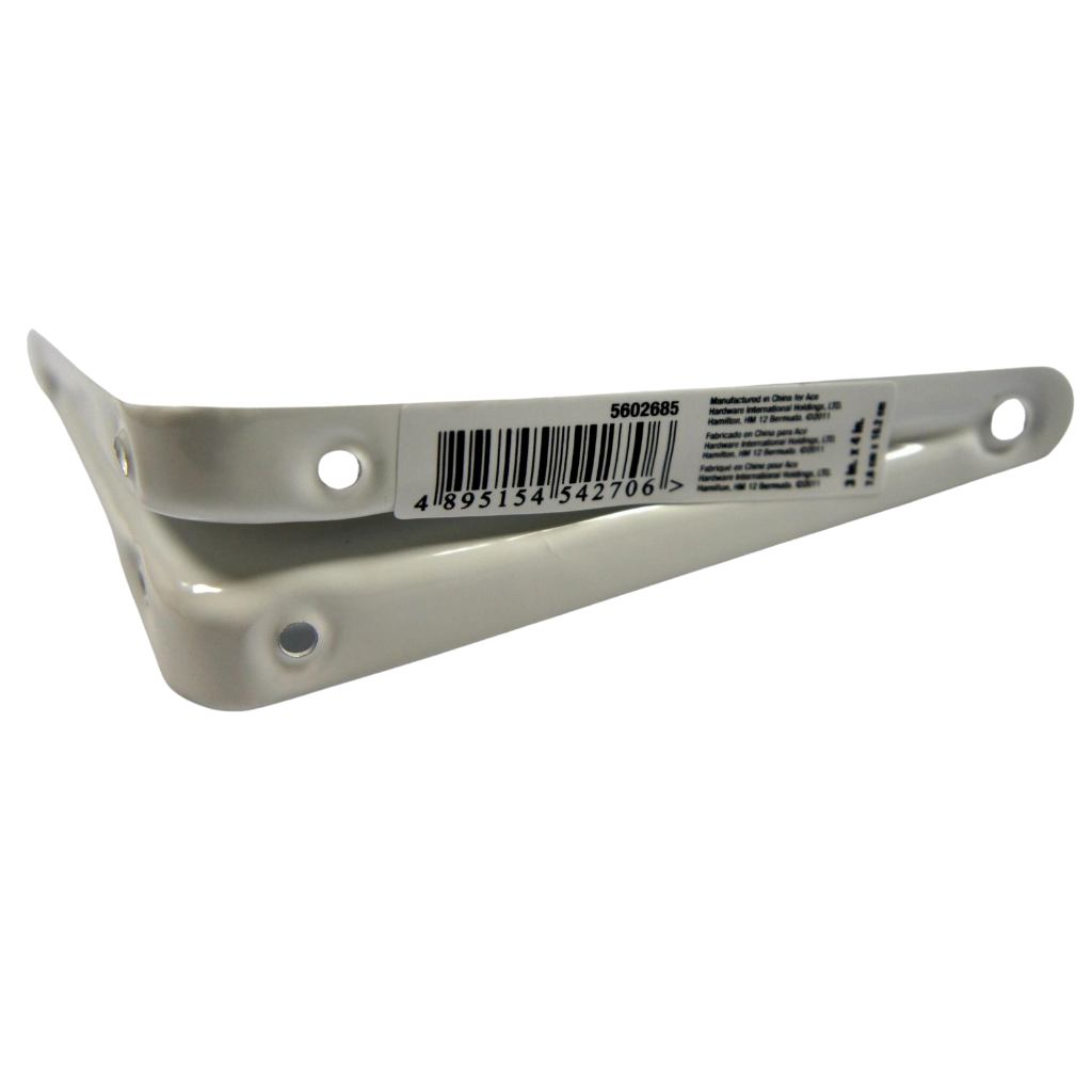 ACE GIÁ ĐỠ THÉP HÌNH CHỮ L 10.2 X 7.6CM MÀU TRẮNG
