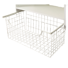 GIỎ QUẦN ÁO THÉP EASY TRACK 30.5X61X36CM TRẮNG