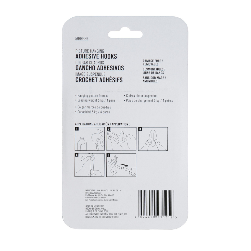 ACE GÓI 12 MIẾNG DÁN TREO TRANH BẰNG XỐP TẢI 5KG