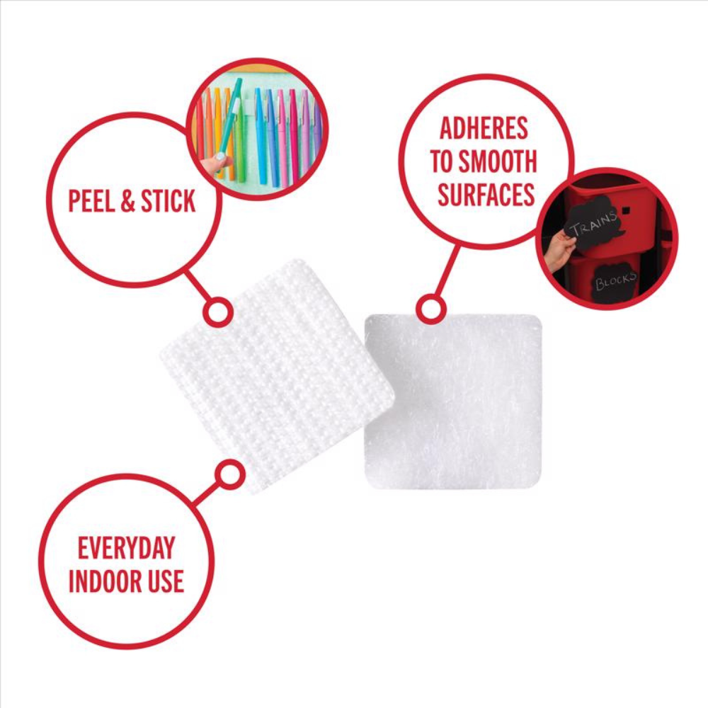 GÓI 12 MIẾNG DÁN TỰ DÍNH VUÔNG 2.2CM VELCRO TRẮNG