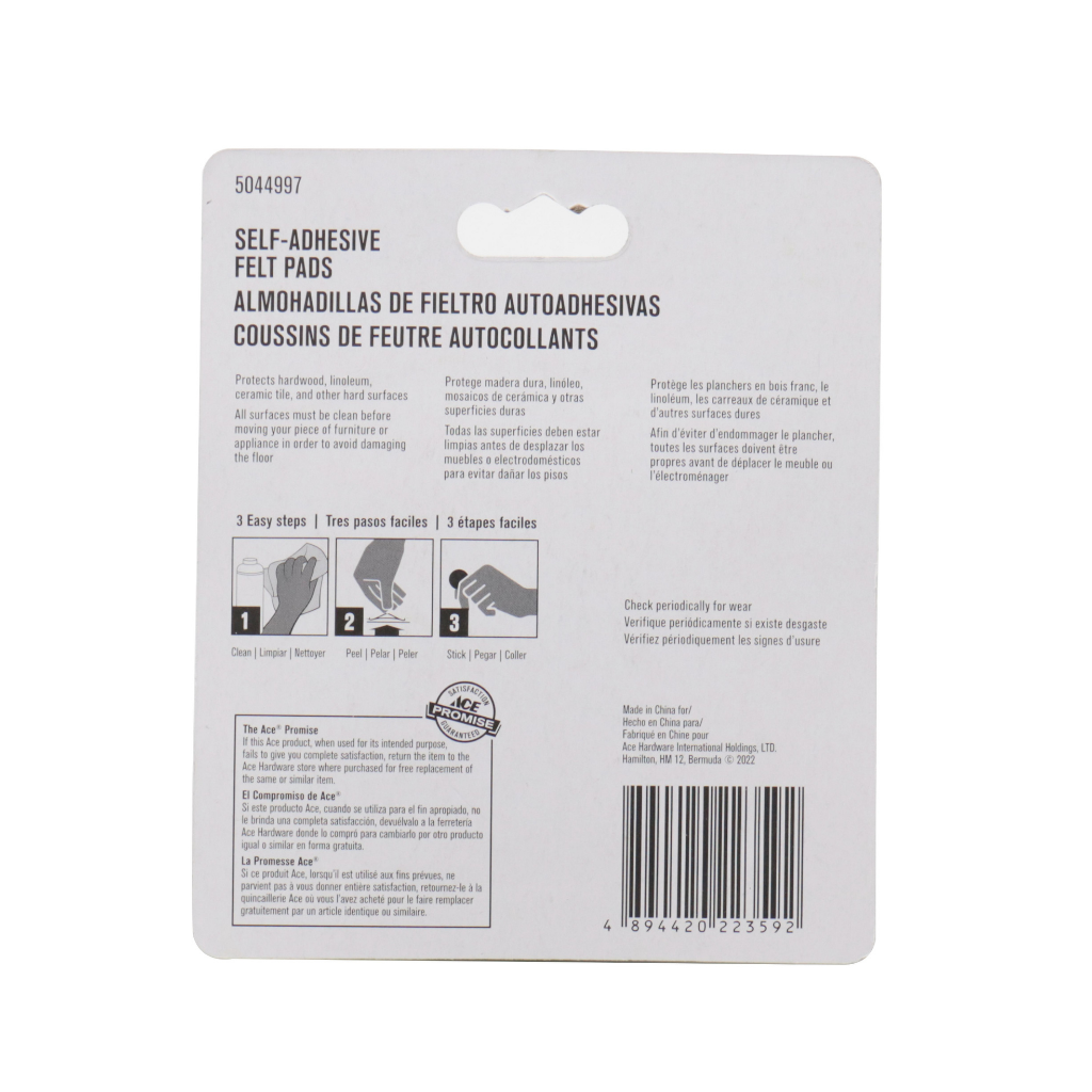 ACE GÓI 24 MIẾNG ĐỆM TRÒN LÓT CHÂN NỘI THẤT 3.8CM