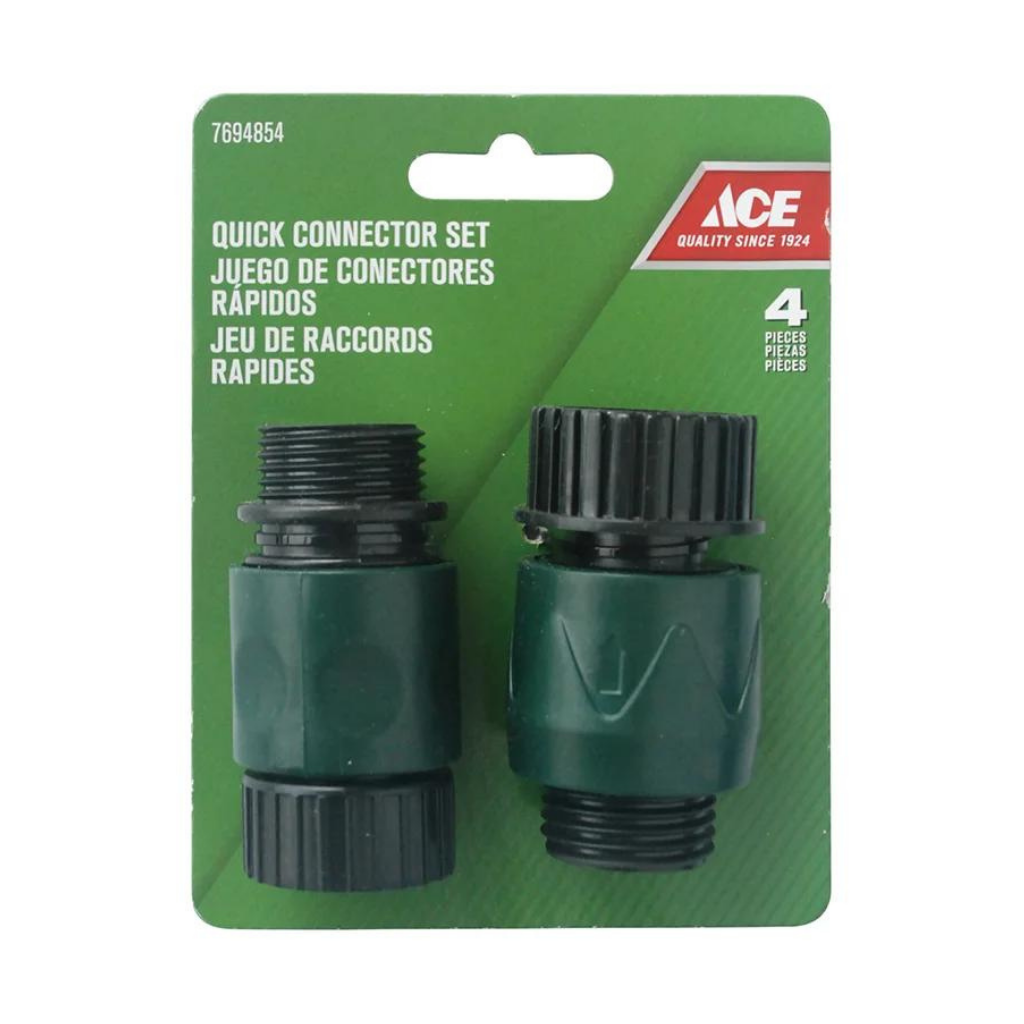 GÓI 4 ĐẦU NỐI REN TRONG VÀ REN NGOÀI ACE BẰNG NHỰA