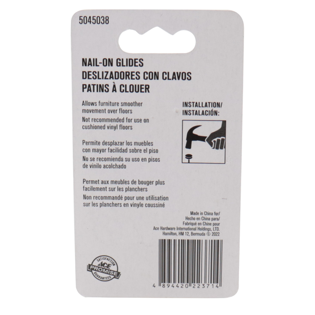 GÓI 4 ĐINH THÉP KÈM ĐỆM NHỰA 2.2CM ACE