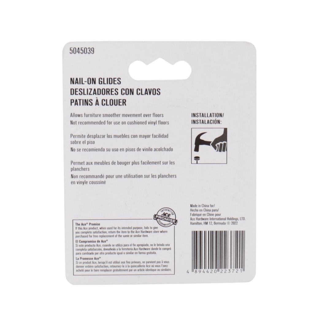 GÓI 4 ĐINH THÉP KÈM ĐỆM NHỰA 2.9CM ACE