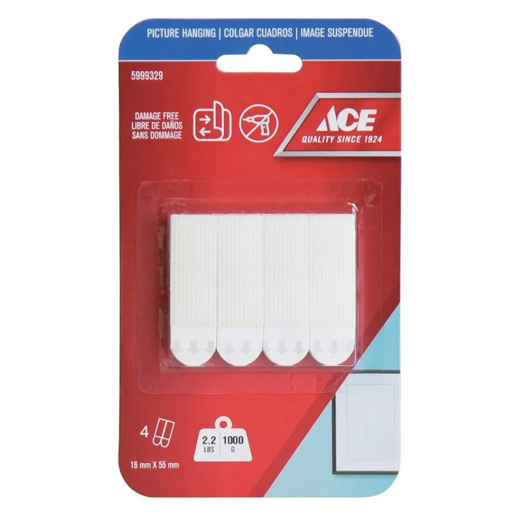 GÓI 4 MIẾNG DÁN TRANH TẢI TRỌNG 1KG ACE 1.6X5.8CM