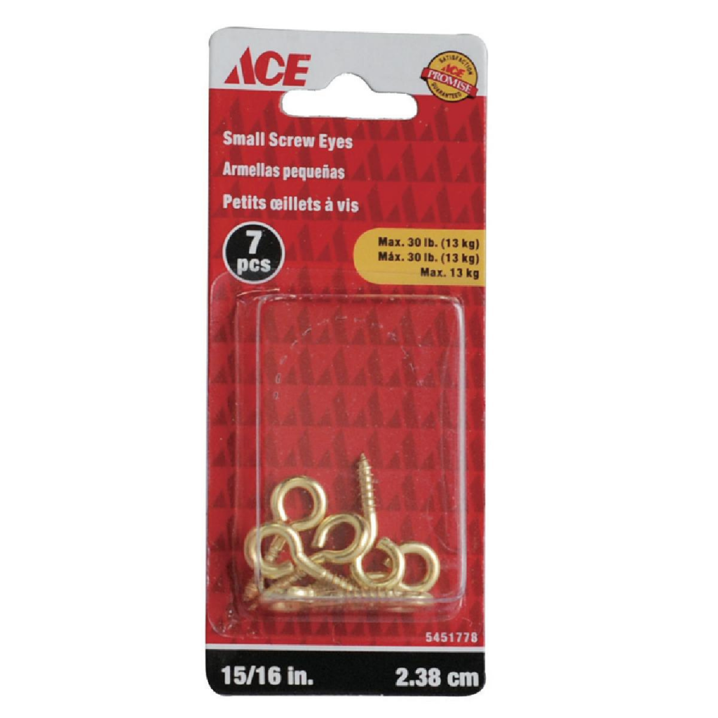 ACE GÓI 7 VÍT MẮT TRÒN ĐỒNG THAU 24.6MM TẢI 13.6KG