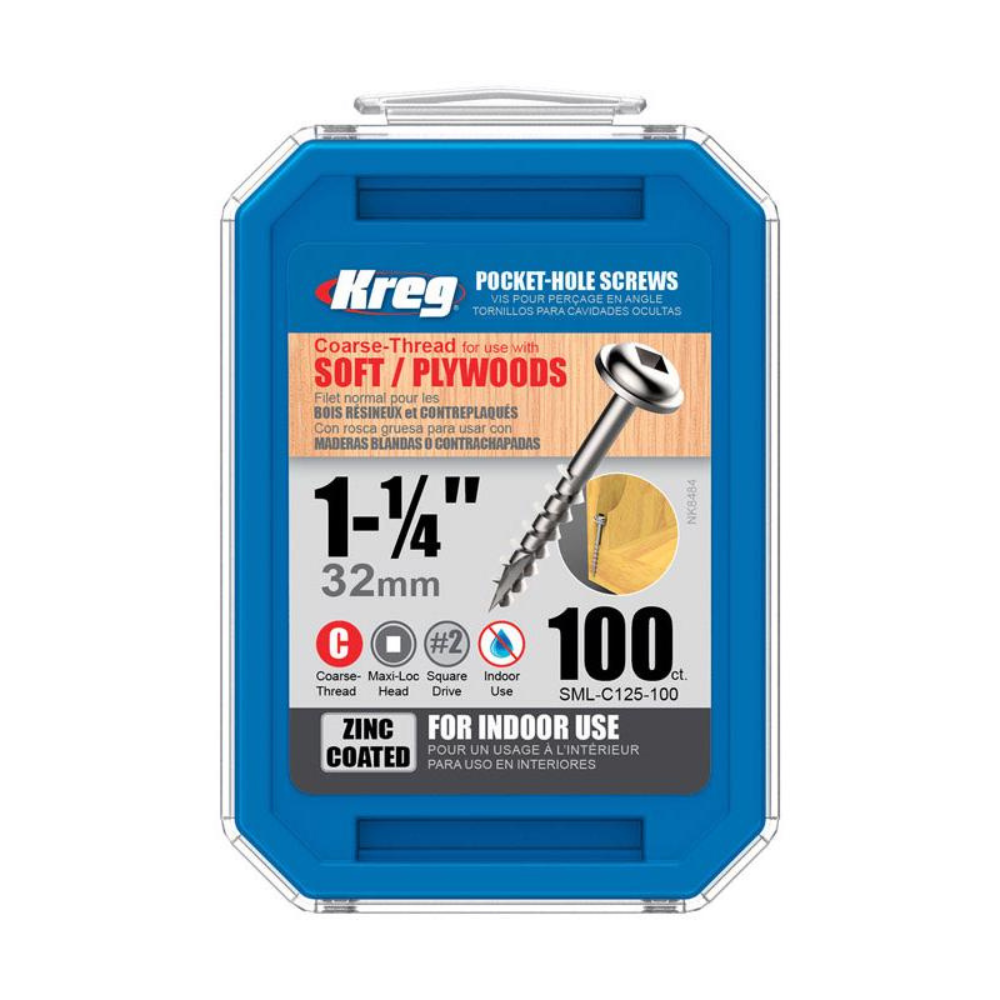 HỘP 100 VÍT MŨ VUÔNG #8 KHOAN GỖ KREG 32MM