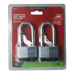 ACE HỘP 2 Ổ KHÓA KÈM CHÌA BẰNG THÉP 50MM