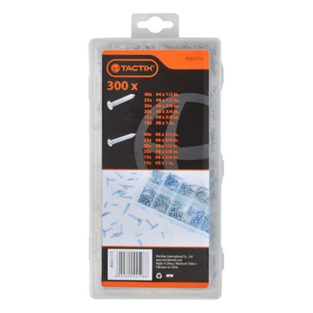 HỘP 300 CHIẾC ĐINH VÍT TACTIX 565113 KIM LOẠI