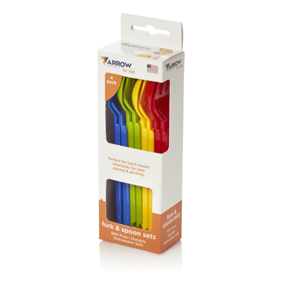 ARROW HOME PRODUCTS HỘP 4 BỘ MUỖNG NĨA BẰNG NHỰA