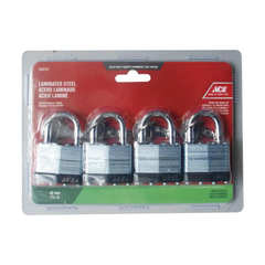 HỘP 4 Ổ KHÓA KÈM CHÌA BẰNG THÉP 40MM ACE