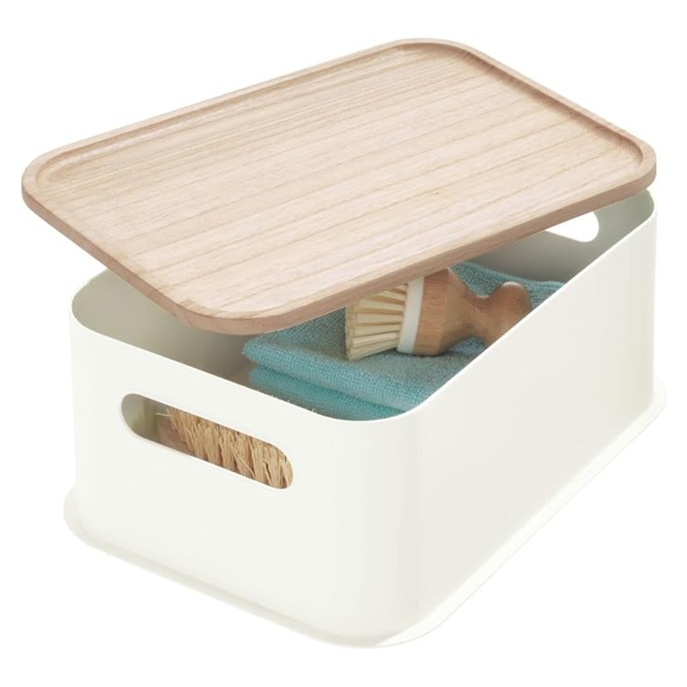HỘP ĐỰNG ĐỒ IDESIGN NHỰA NẮP GỖ 13.58X21.5X43.2CM