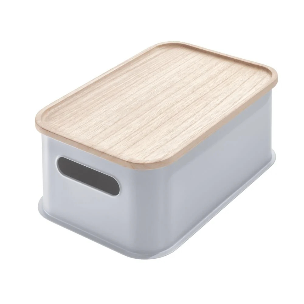HỘP ĐỰNG ĐỒ IDESIGN NHỰA NẮP GỖ 13.58X21.5X43.2CM