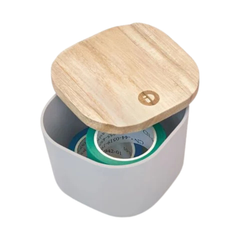 HỘP ĐỰNG ĐỒ IDESIGN NHỰA NẮP GỖ 9.1X18.2X6.3CM