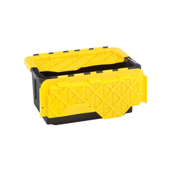 HỘP NHỰA CÓ NẮP CỬA HOMZ ĐEN/VÀNG 31X66X31CM 56L