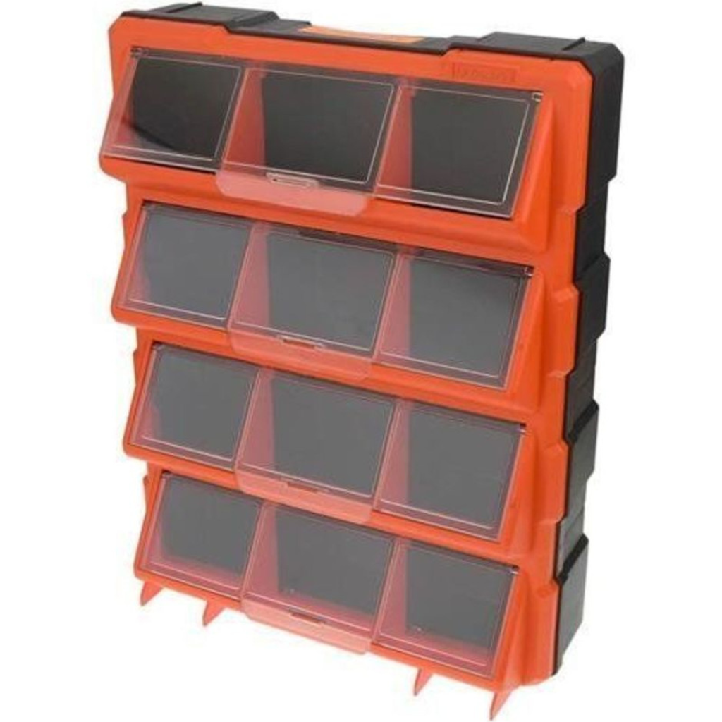 KỆ DỤNG CỤ 12 NGĂN NẮP LẬT TACTIX 46X36X12CM NHỰA