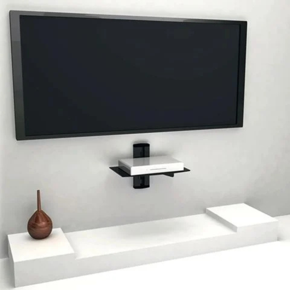 KỆ KÍNH CƯỜNG LỰC ROSS ĐEN 420MM X 300MM DÀY 6MM