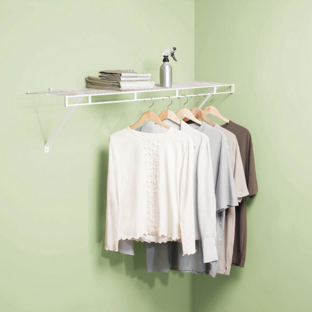 KỆ QUẦN ÁO BẰNG THÉP TRẮNG RUBBERMAID 1.2X0.3X1.2M