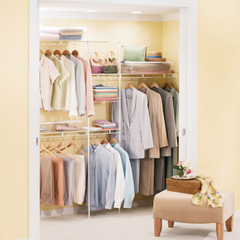 KỆ TREO QUẦN ÁO THÉP RUBBERMAID TRẮNG 124X35X7CM