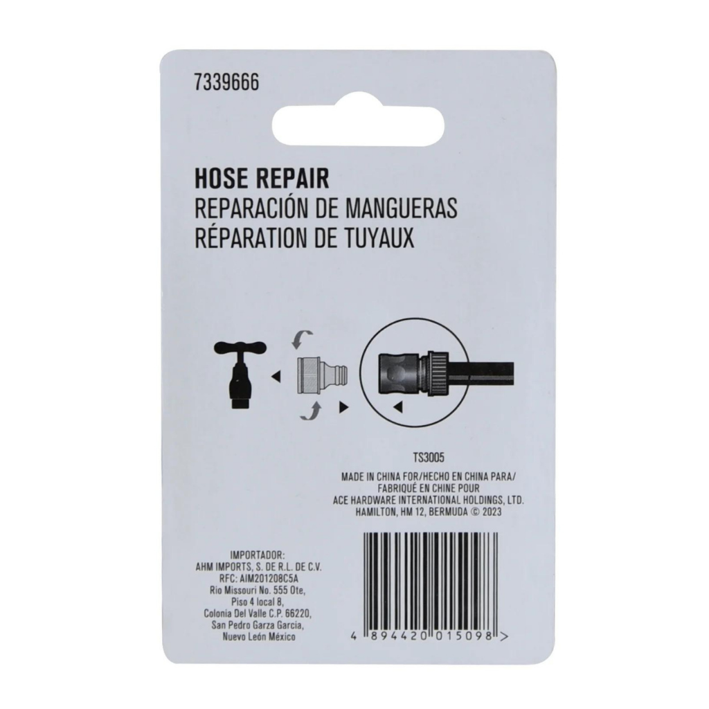 ACE KHỚP NỐI ỐNG NƯỚC/VÒI XỊT NHỰA 1.27CM ĐỎ/ĐEN