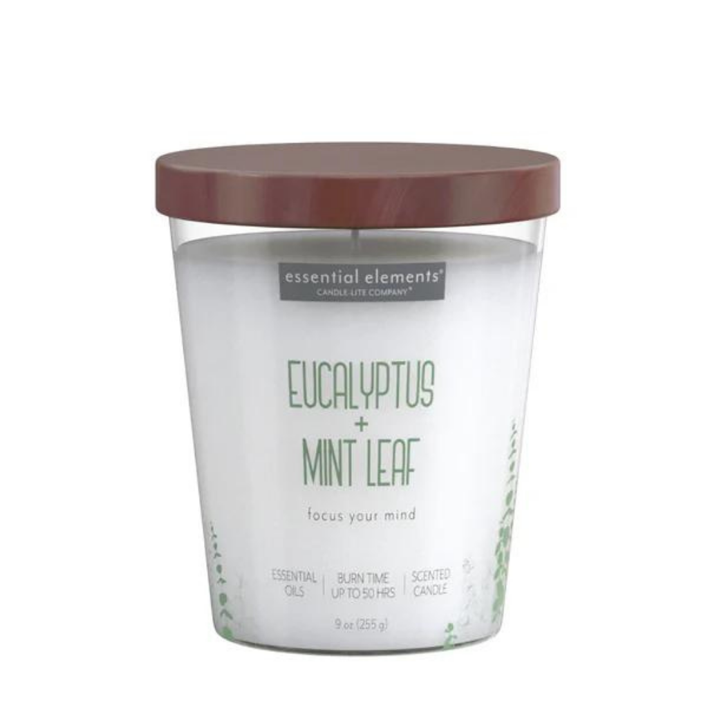 LỌ NẾN THƠM CANDLE-LITE- GỖ BẠCH ĐÀN & LÁ BẠC HÀ 255G