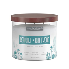 LỌ NẾN THƠM CANDLE-LITE-MUỐI BIỂN VÀ GỖ TRÔI 418G