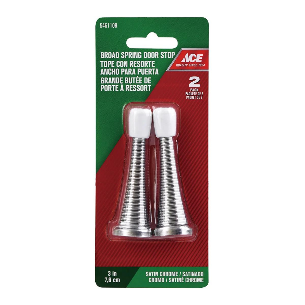ACE GÓI 2 CHỐT CHẶN CỬA GẮN TƯỜNG 7.62CM MẠ CROM