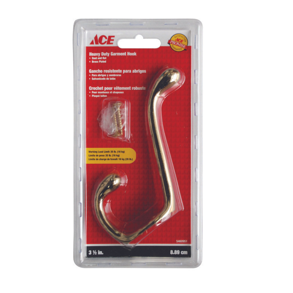 MÓC TREO ĐỒ LOẠI TREO ĐỒ NẶNG MÀU TRẮNG 8.89CM ACE