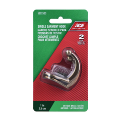 ACE GÓI 2 MÓC TREO TƯỜNG KÈM VÍT 2.54CM MẠ ĐỒNG